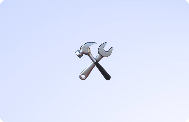 a hammer and wrench crossed